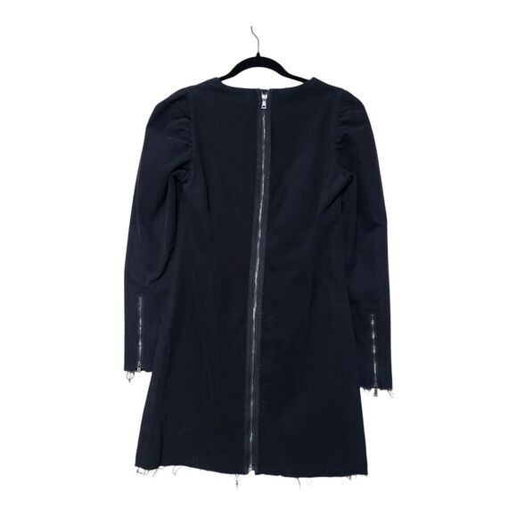 500 Maison Cinqcent S Dress Black Denim Distressed Destroyed Raw Grunge Punk - Picture 6 of 9